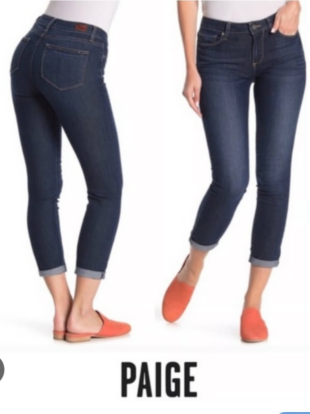 PAIGE Blue Kylie Crop Skinny Jeans Size 25
